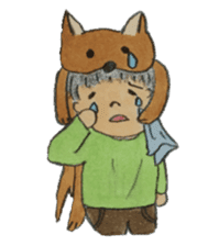 A soft biting dog and me sticker #122545