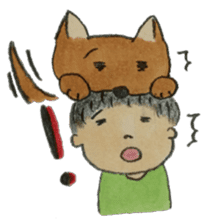 A soft biting dog and me sticker #122554