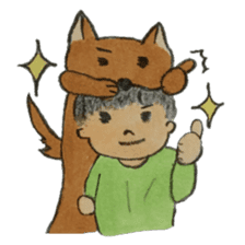 A soft biting dog and me sticker #122555