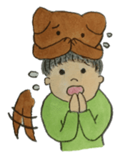 A soft biting dog and me sticker #122567