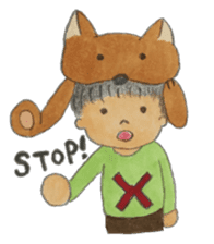 A soft biting dog and me sticker #122569