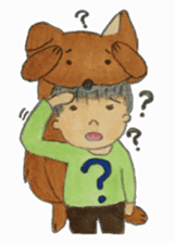 A soft biting dog and me sticker #122573