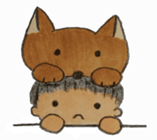 A soft biting dog and me sticker #122574