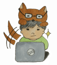 A soft biting dog and me sticker #122576