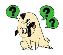 Pug-tan stamp sticker #124262