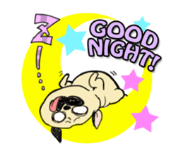 Pug-tan stamp sticker #124275