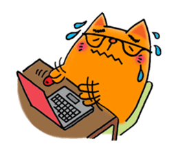Orange Cat sticker #124572