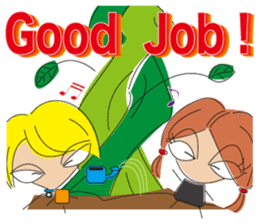 Sister and Brother are good friends sticker #125615