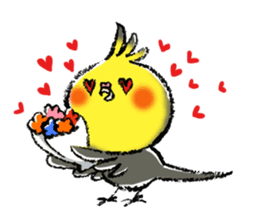 Parakeet cockatiel series sticker #127572