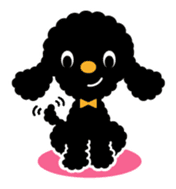 A lovely toy poodle(Black) sticker #128140