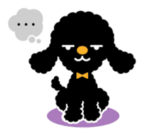 A lovely toy poodle(Black) sticker #128144