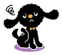 A lovely toy poodle(Black) sticker #128145
