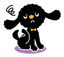 A lovely toy poodle(Black) sticker #128145