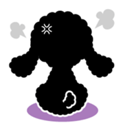 A lovely toy poodle(Black) sticker #128146