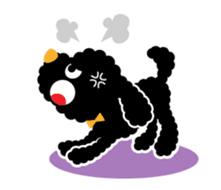 A lovely toy poodle(Black) sticker #128147