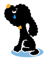 A lovely toy poodle(Black) sticker #128150