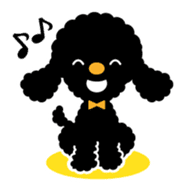 A lovely toy poodle(Black) sticker #128154