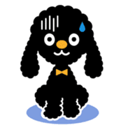 A lovely toy poodle(Black) sticker #128158