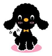 A lovely toy poodle(Black) sticker #128159