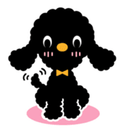 A lovely toy poodle(Black) sticker #128159
