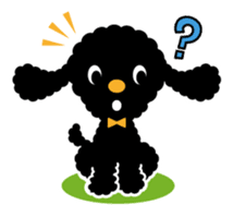 A lovely toy poodle(Black) sticker #128160