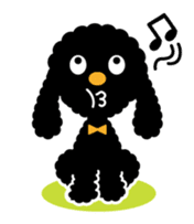 A lovely toy poodle(Black) sticker #128161