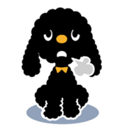 A lovely toy poodle(Black) sticker #128162