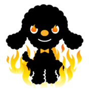 A lovely toy poodle(Black) sticker #128163