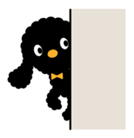 A lovely toy poodle(Black) sticker #128167