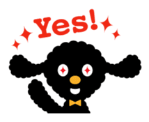 A lovely toy poodle(Black) sticker #128169
