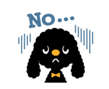 A lovely toy poodle(Black) sticker #128170