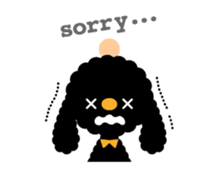 A lovely toy poodle(Black) sticker #128172