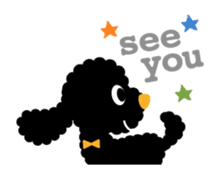 A lovely toy poodle(Black) sticker #128173