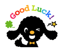 A lovely toy poodle(Black) sticker #128176