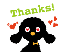 A lovely toy poodle(Black) sticker #128178