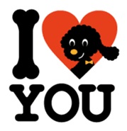 A lovely toy poodle(Black) sticker #128179