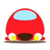 Cute Red Car sticker #128861