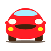 Cute Red Car sticker #128864