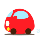 Cute Red Car sticker #128865