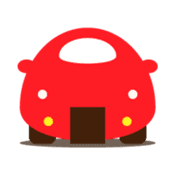 Cute Red Car sticker #128872