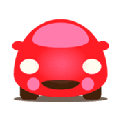Cute Red Car sticker #128877