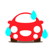 Cute Red Car sticker #128881