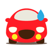 Cute Red Car sticker #128882