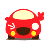 Cute Red Car sticker #128886