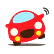 Cute Red Car sticker #128888