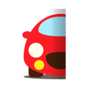 Cute Red Car sticker #128890