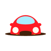 Cute Red Car sticker #128894