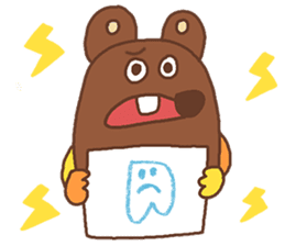 An incisor Bear sticker #129021