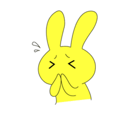 Yellow rabbit sticker #129262