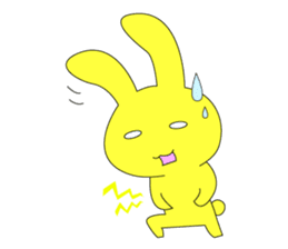 Yellow rabbit sticker #129266